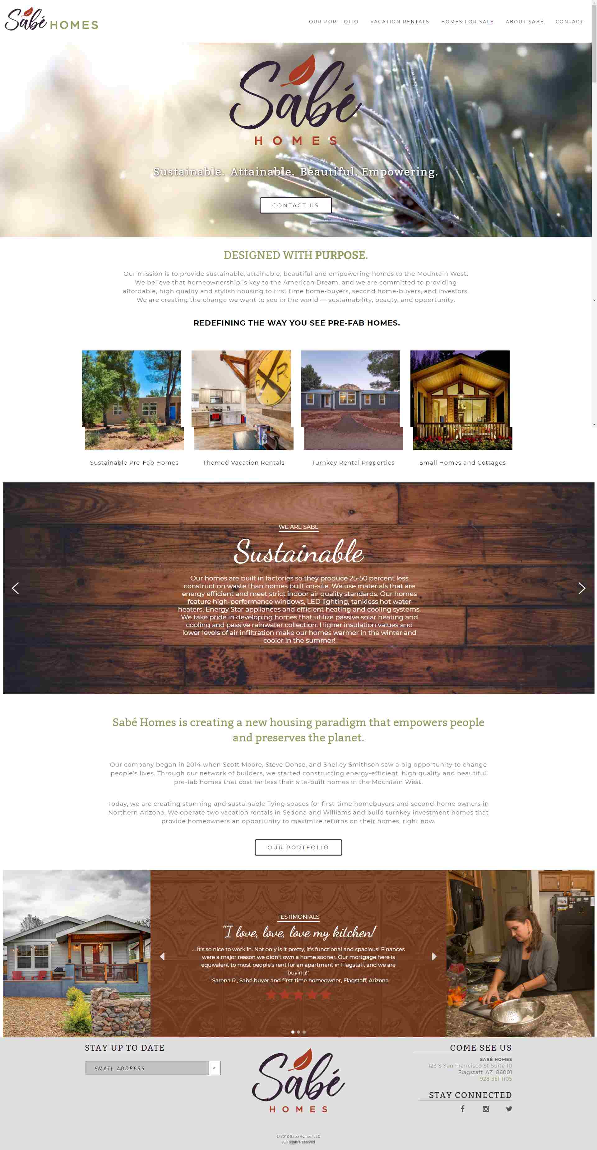 Website Design Sabe Homes Image