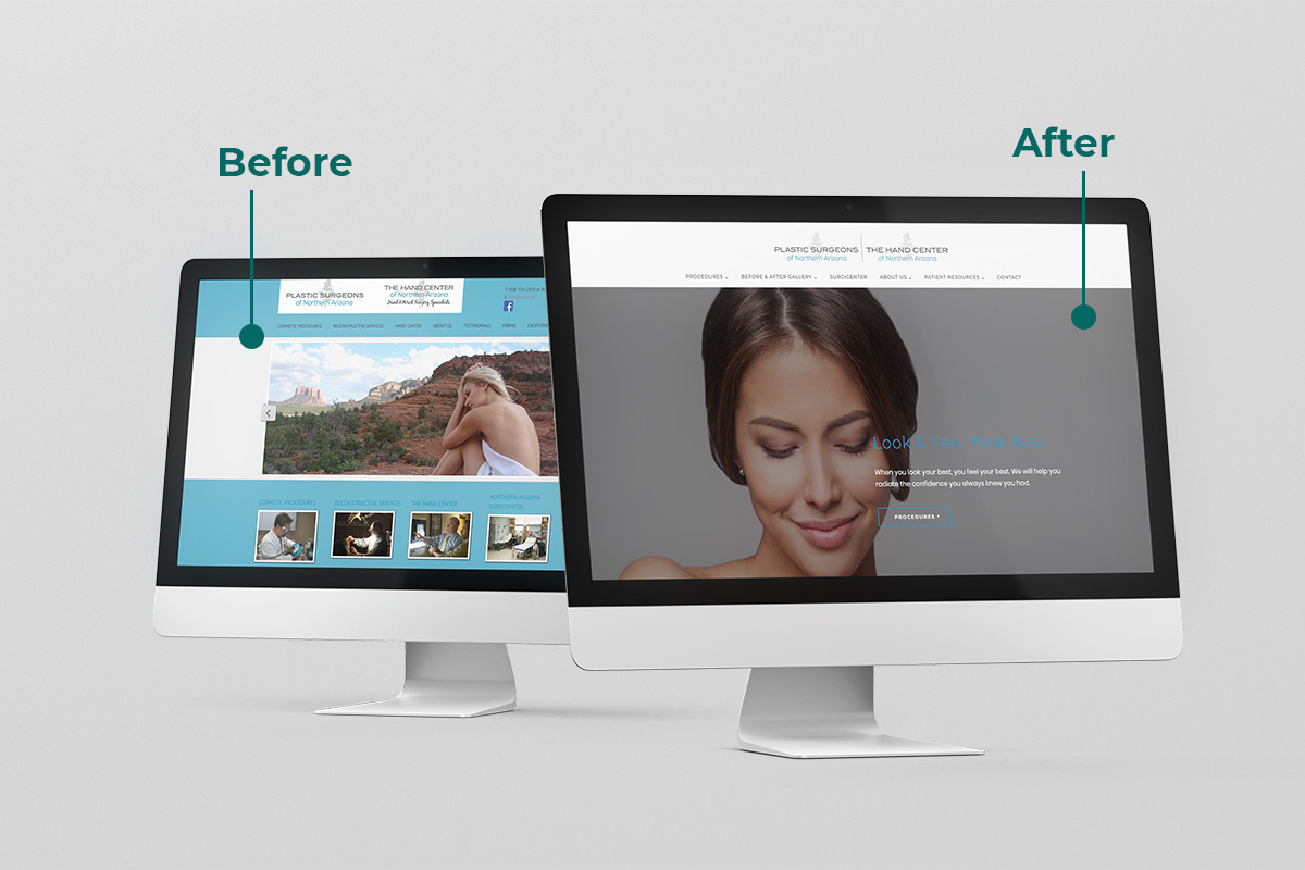 Plastic Surgeons of Northern Arizona Websites Mockup