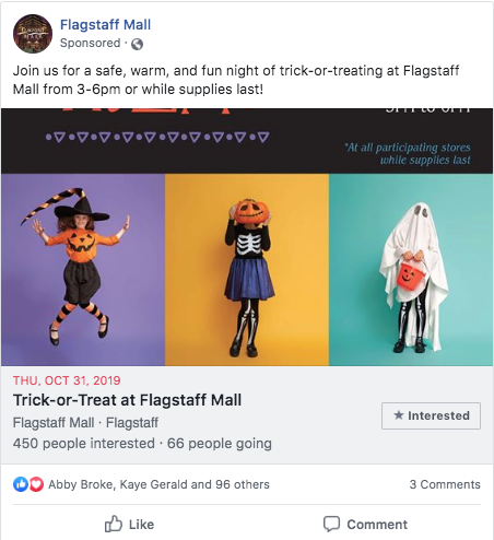 Facebook Paid Advertisement Screenshot
