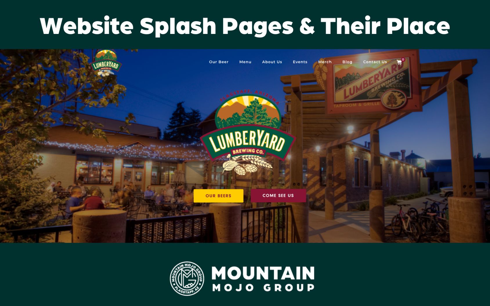 website splash pages