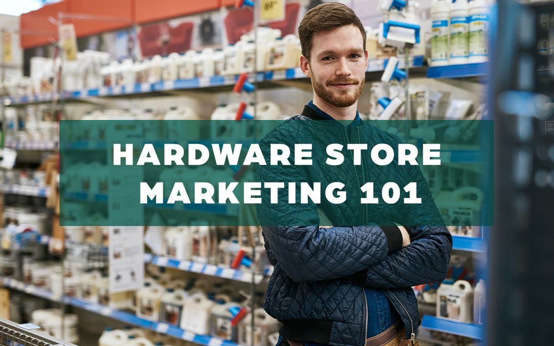 Man stands with arms crossed in hardware store