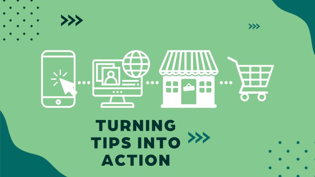 turning tips into action graphic